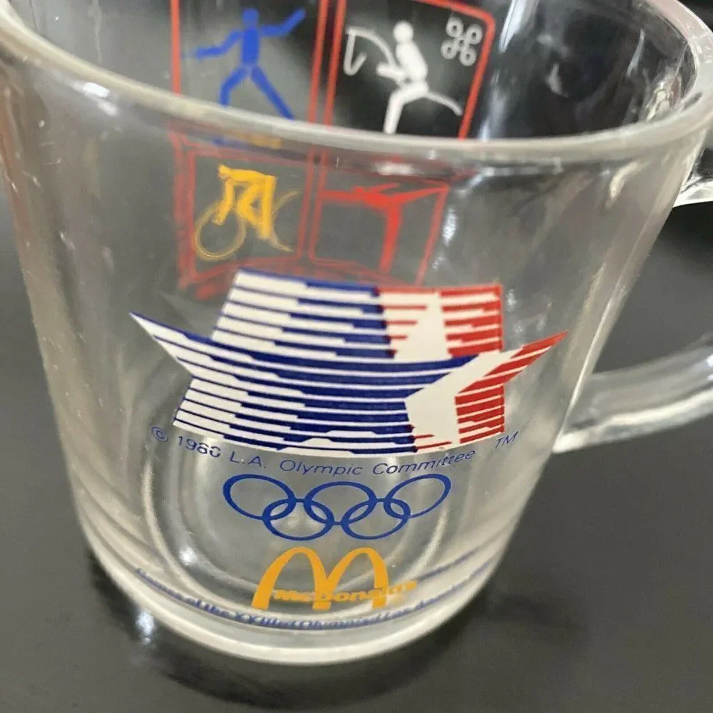 VTG McDonalds 1984 Los Angeles Olympics Glass Mug